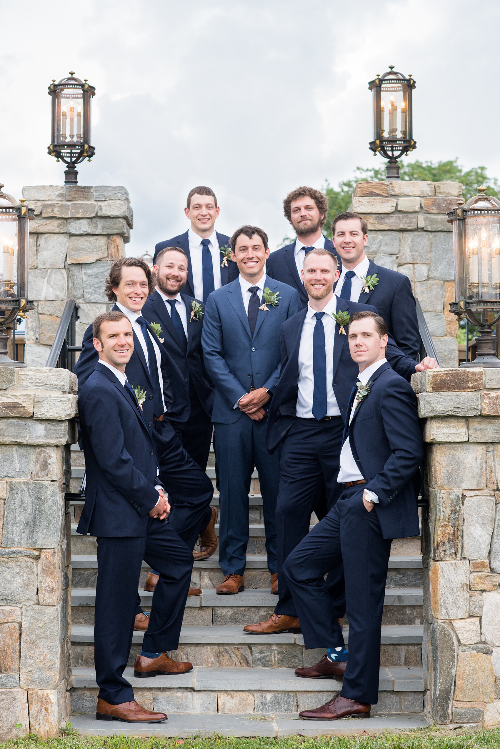 Charlottesville wedding photos by Mikkel Paige Photography at the Lodge at Mount Ida Farm. This Virginia venue is perfect for brides and grooms looking for a beautiful farm reception space. It’s green, romantic, and easy to dress up with flowers or keep simple! The groomsmen wore navy blue suits, succulent boutonnieres, and bridesmaids wore mismatched mint green gowns with colorful bouquets. Click through for the complete post from this May event! Planning and design by @vivalevent and flowers by @apassarelli of Meristem Floral. #Charlottesville #mountidafarm #lodgeatmountida #CharlottesvilleVA #CharlottesvilleVirginia #Charlottesvillewedding #Charlottesvilleweddingphotographer #mikkelpaige #MeristemFloral #VivaLEvent
