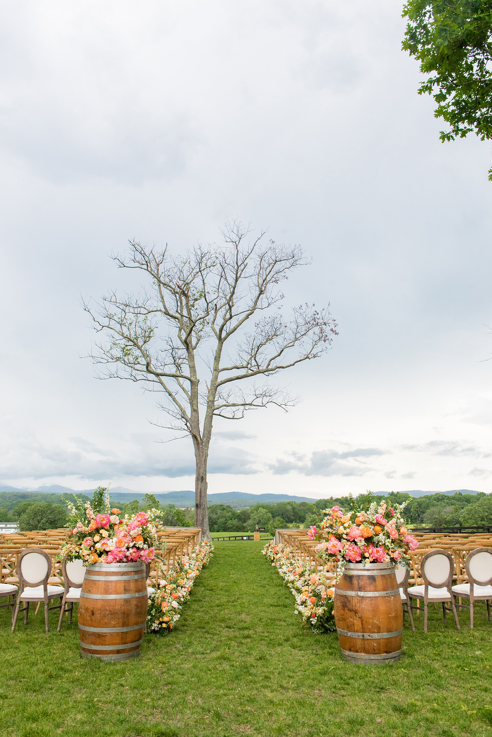 Charlottesville wedding photos by Mikkel Paige Photography at the Lodge at Mount Ida Farm. This Virginia venue is perfect for brides and grooms looking for a beautiful farm reception space. It’s green, romantic, and easy to dress up with flowers or keep simple! The ceremony was held outdoors on the hill, overlooking the Blue Ridge Mountains. Click through for the complete post from this May event, especially details of the flower-lined aisle! Planning and design by @vivalevent and flowers by @apassarelli of Meristem Floral. #Charlottesville #mountidafarm #lodgeatmountida #CharlottesvilleVA #CharlottesvilleVirginia #Charlottesvillewedding #Charlottesvilleweddingphotographer #mikkelpaige #MeristemFloral #VivaLEvent #outdoorceremony #blueridgemountains