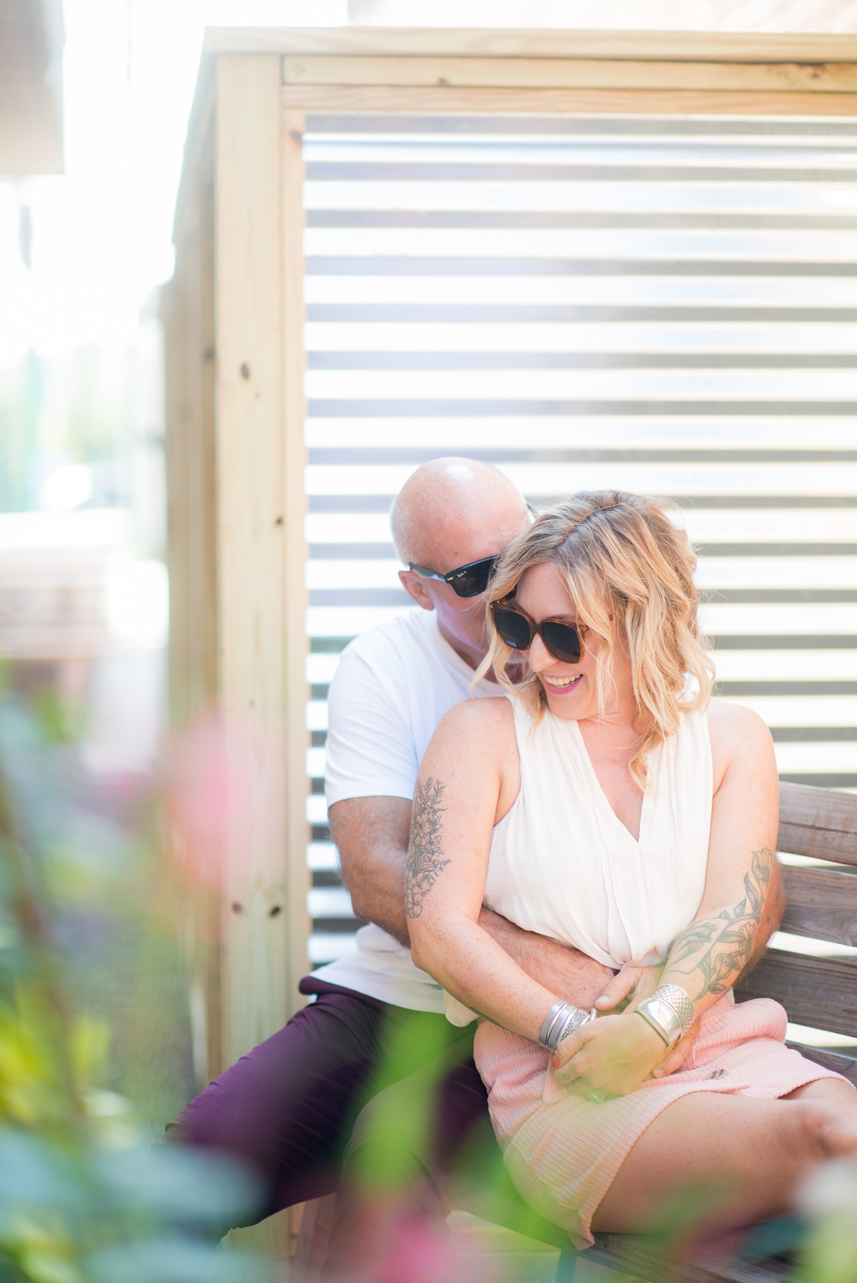 Urban engagement photos in downtown Durham, North Carolina, by Mikkel Paige Photography. #DurhamWeddingPhotographer #RaleighWeddingPhotographer #DurhamEngagementPhotos #urbanengagementphotos #cityengagementsession #cityengagementphotos