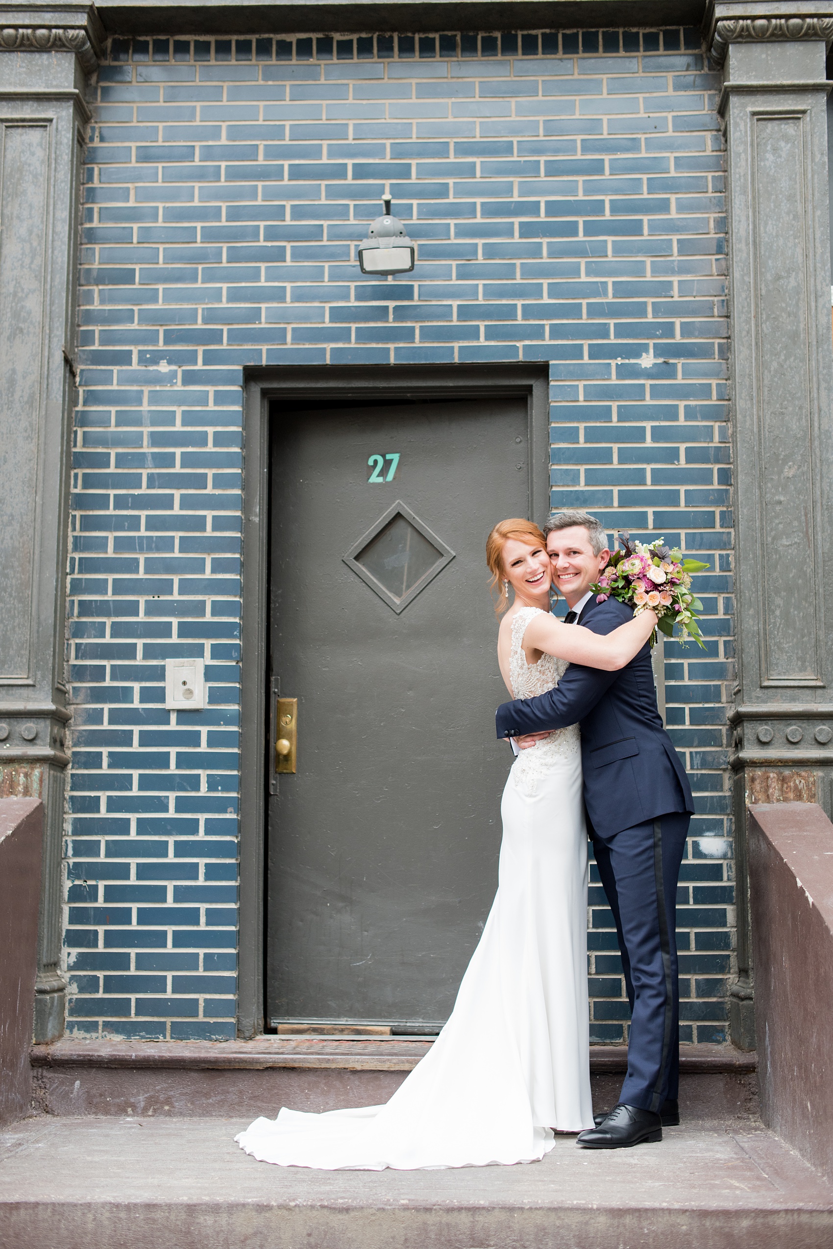 Wedding photos at Tribeca Rooftop by Mikkel Paige Photography, in NYC. This Manhattan venue has the perfect view of the New York City skyline including Freedom Tower! #ManhattanWedding #TribecaRooftop #TribecaRooftopWeddingPhotos #SeptemberWedding #RedHeadBride #BrideandGroom #MikkelPaige #WeddingPhotos #CandidMoments