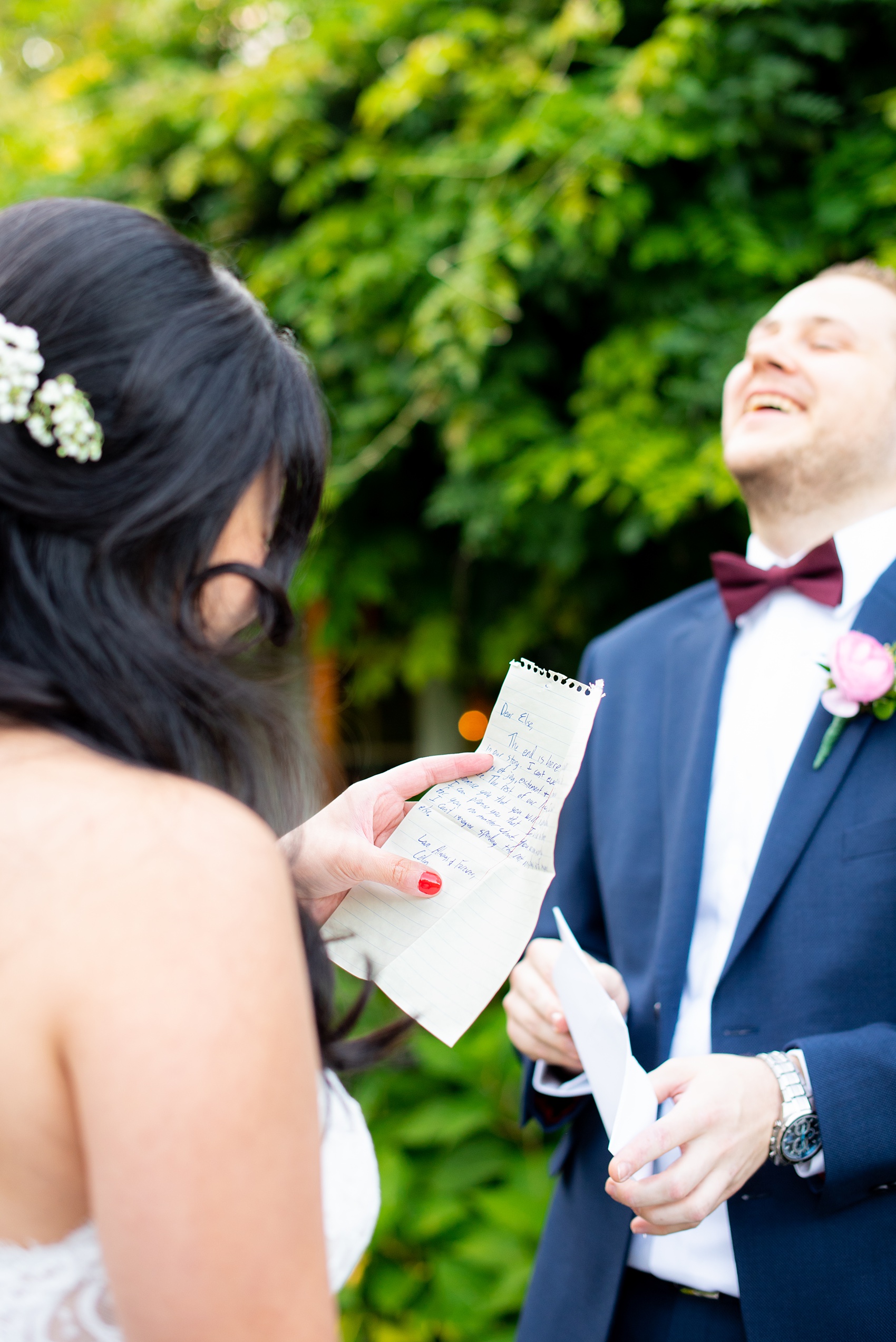 Fall wedding photos at Crabtree's Kittle House in Chappaqua, New York by Mikkel Paige Photography. This venue in Westchester county was the perfect place with a country vibe to capture the bride and groom photos. The bride had timeless style with her strapless lace and tulle dress and the groom wore a custom navy blue suit. Click through for more pictures and ideas from their day! #mikkelpaige #CrabtreesKittleHouse #WestchesterWeddingVenues #WestchesterWedding #SeptemberWedding #brideandgroom #NYwedding