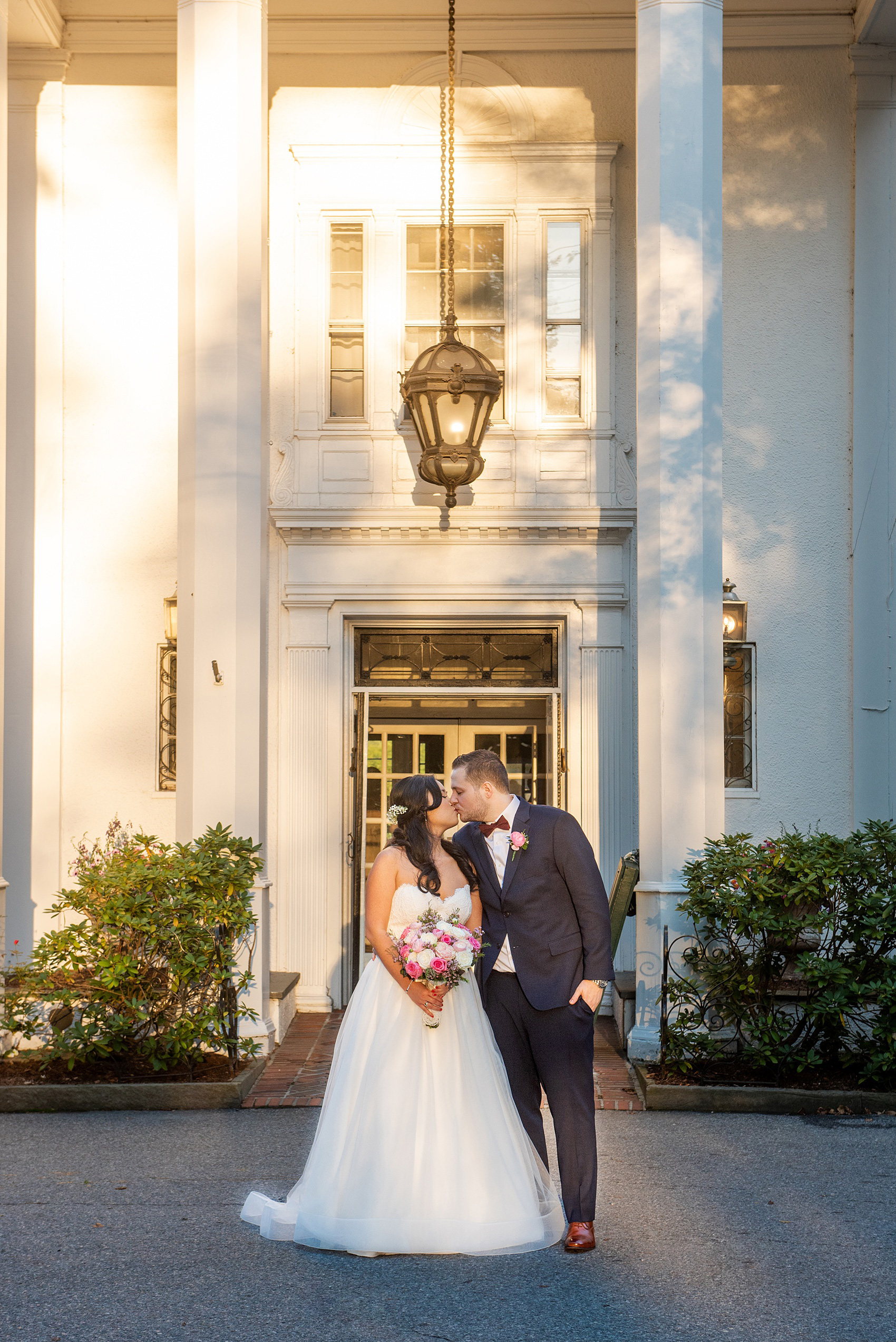 Fall wedding photos at Crabtree's Kittle House in Chappaqua, New York by Mikkel Paige Photography. This venue in Westchester county was the perfect place with a country vibe to capture the bride and groom photos. The bride had timeless style with her strapless lace and tulle dress and the groom wore a custom navy blue suit. Click through for more pictures and ideas from their day! #mikkelpaige #CrabtreesKittleHouse #WestchesterWeddingVenues #WestchesterWedding #SeptemberWedding #brideandgroom #NYwedding