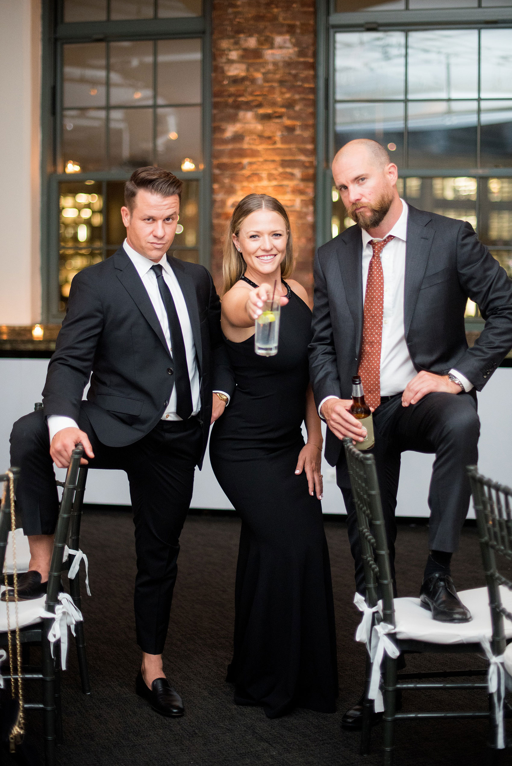 Photos of a NYC wedding venue, Tribeca Rooftop, by Mikkel Paige Photography. This ceremony and reception location has an outdoor space overlooking the Manhattan skyline. These pictures will provide inspiration in New York! The couple dreamed of getting married in this awesome city with flowers and colors of fall. Click through for more details from this beautiful celebration! #TribecaRooftop #NYCVenues #MikkelPaige #NYCwedding #NYCskyline #NYCWeddingPhotos #NYCWeddingPhotography 