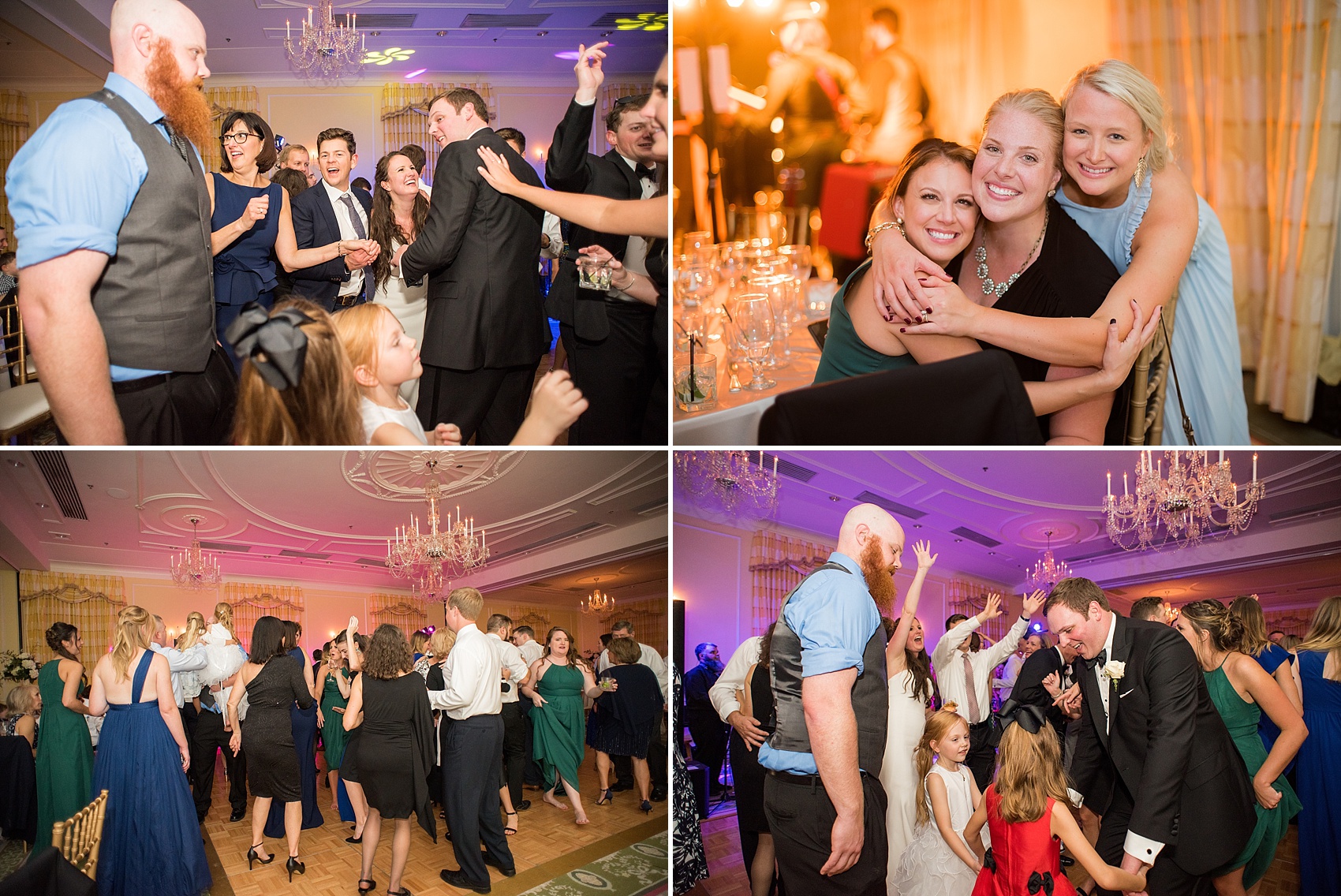 Photos of a fall wedding at The Carolina Inn, in Chapel Hill North Carolina, by Mikkel Paige Photography. This event venue doubles as a hotel for guests, with a for an indoor reception space. The bride and groom danced their first dance, listened to toasts and speeches and cut their cake in a beautiful ballroom. Click through to see all of this wedding inspiration! Planning by @asouthernsoiree #thecarolinainn #ChapelHillWeddings #MikkelPaige #indoorreception #ballroom