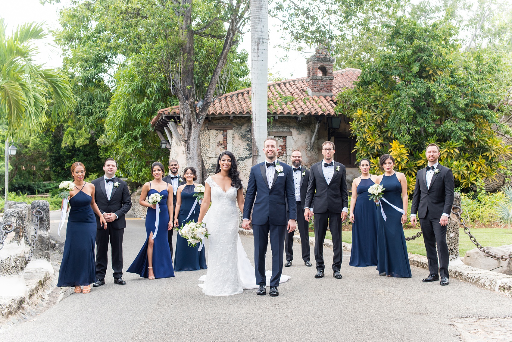 If you’re planning a destination wedding Casa de Campo in the Dominican Republic is a great location. It’s in La Romana, an hour from Punta Cana, and is an all inclusive resort with tropical Minitas beach and mountains view. It’s a beautiful venue, which these pictures by Mikkel Paige Photography prove. Click through for more bridesmaids, groomsmen and wedding party ideas! Coordination by @theeventeur, makeup by NYC Beauty Clique. #mikkelpaige #weddingparty #navybluewedding