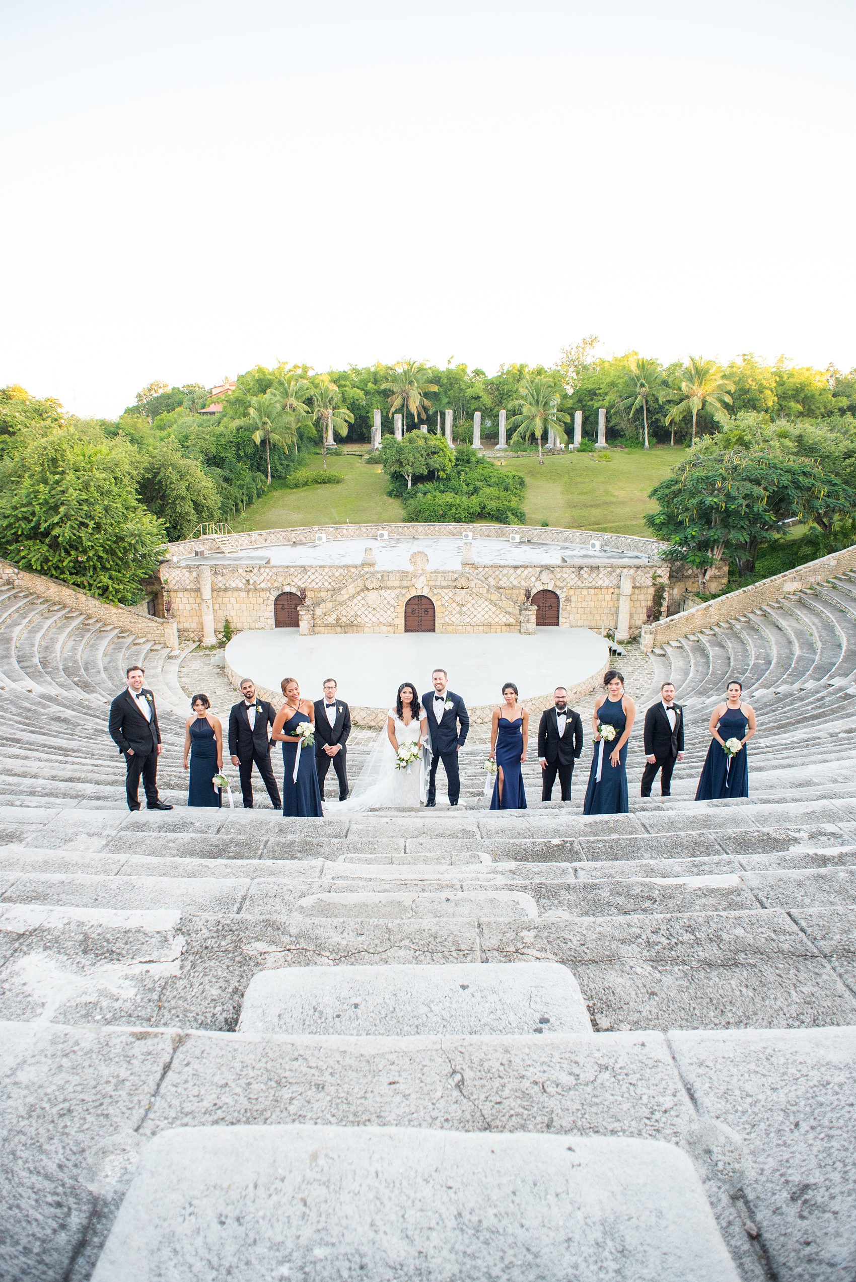 If you’re planning a destination wedding Casa de Campo in the Dominican Republic is a great location. It’s in La Romana, an hour from Punta Cana, and is an all inclusive resort with tropical Minitas beach and mountains view. It’s a beautiful venue, which these pictures by Mikkel Paige Photography prove. Click through for more bridesmaids, groomsmen and wedding party ideas! Coordination by @theeventeur, makeup by NYC Beauty Clique. #mikkelpaige #weddingparty #navybluewedding