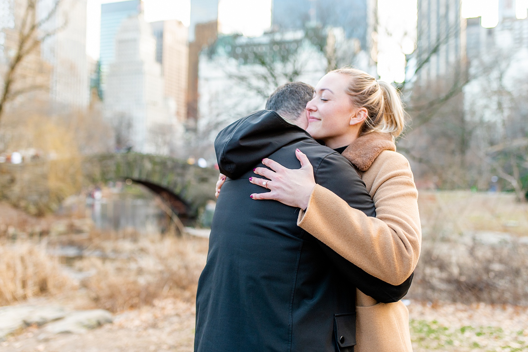 NYC proposal ideas in Central Park with photography by New York City marriage proposal photographer, Mikkel Paige Photography. Of all the cities in the world so many people dream of getting engaged in iconic, beautiful NY. Manhattan is wonderful whether winter, spring, summer, or fall and we're seasoned pros at capturing your moment. Christmas time is magic, Valentine's Day romantic and everyday between can be made memorable! Click through for more grand ideas! #MikkelPaige #NYCproposal #marryme