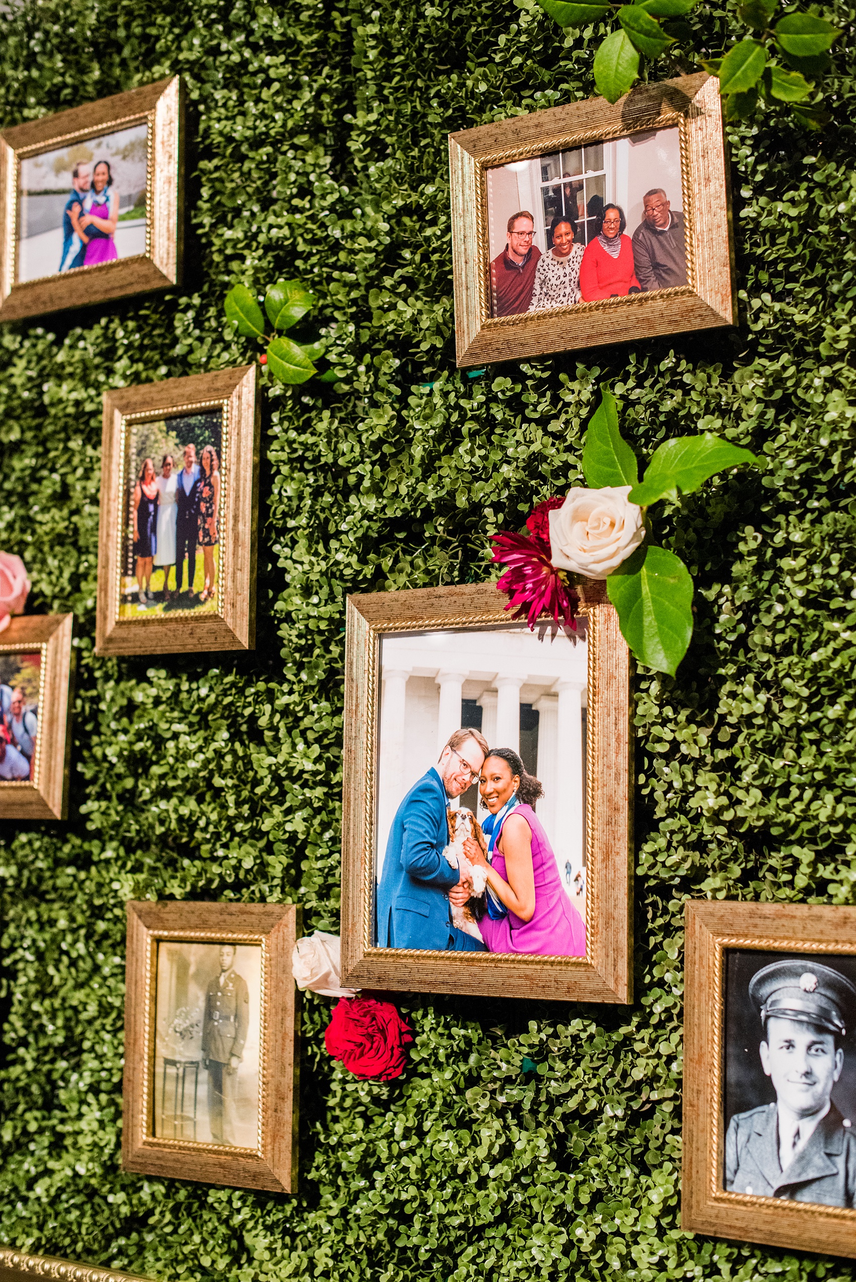 A fall wedding with burgundy, dusty rose and grey details. The bride and groom had a boxwood wall of greenery, that had mirrored signs with guest seats in lieu of escort cards. Mikkel Paige Photography, photographer in Greenville NC and Raleigh captured this wedding at Rock Springs Center, planned by @vivalevent. Click through for more details and pictures from their day! #mikkelpaige #northcarolinawedding #southernwedding #weddingreception #burgundywedding #escortcards #custommirror #customsign