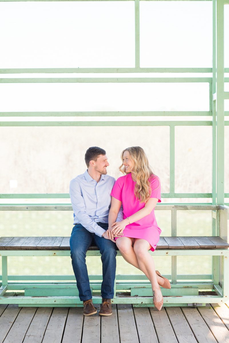 Beautiful pictures of an engagement session at the North Carolina Museum of Art, NCMA by Raleigh North Carolina wedding photographer, Mikkel Paige Photography. They brought their Golden Doodle dog for extra fun and we captured the Cherry Blossoms during a spring photoshoot. | Raleigh Engagement Photographer | #mikkelpaige #RaleighEngagementPhotographer #RaleighEngagementPhotographs