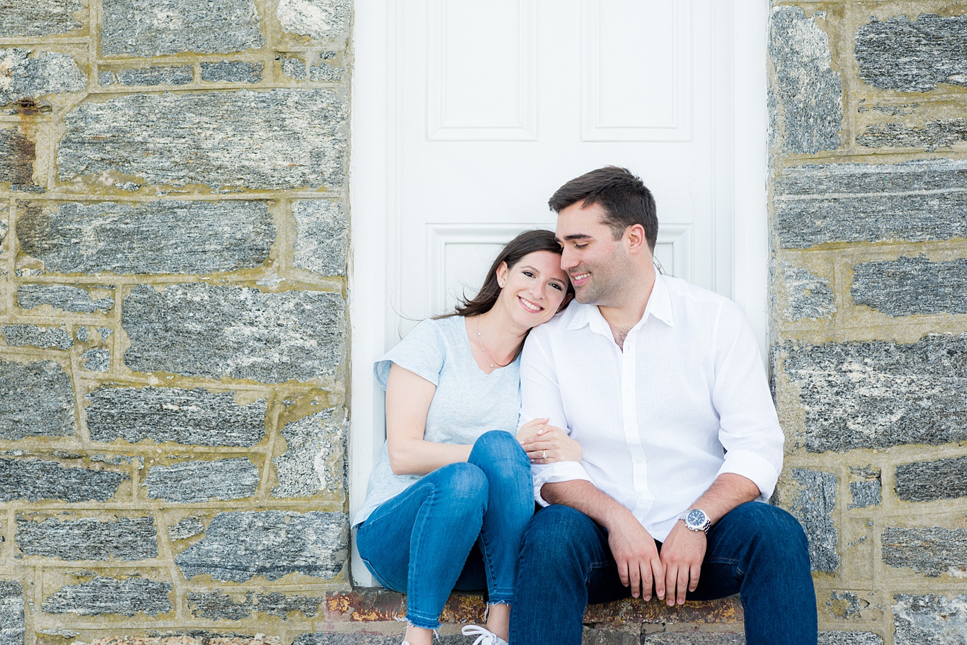 Beautiful Long Island engagement photos on the beach with a lighthouse. Mikkel Paige Photography captured the couple at Robert Moses state park in New York, just 40 minutes from NYC. #mikkelpaige #LongIslandEngagement #LongIslandBeachEngagement #Beachweddingphotos #LongIslandphotographer #LongIslandWeddingPhotographer