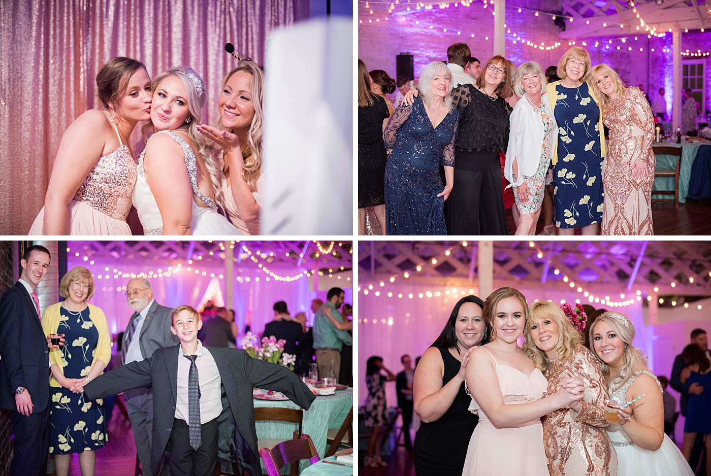 A beautiful spring wedding in downtown Raleigh, North Carolina, at the event venue The Stockroom at 230. Mikkel Paige Photography, their photographer, captured inspiring reception pictures of their hot pink and aqua blue colors. #MikkelPaige #DowntownRaleigh #RaleighWedding #RaleighVenue #TheStockroomat230 #weddingreception