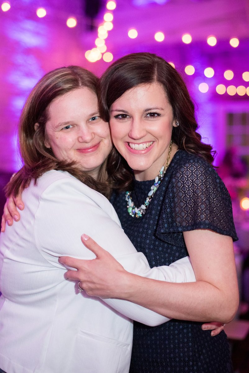 A beautiful spring wedding in downtown Raleigh, North Carolina, at the event venue The Stockroom at 230. Mikkel Paige Photography, their photographer, captured inspiring reception pictures of their hot pink and aqua blue colors. #MikkelPaige #DowntownRaleigh #RaleighWedding #RaleighVenue #TheStockroomat230 #weddingreception