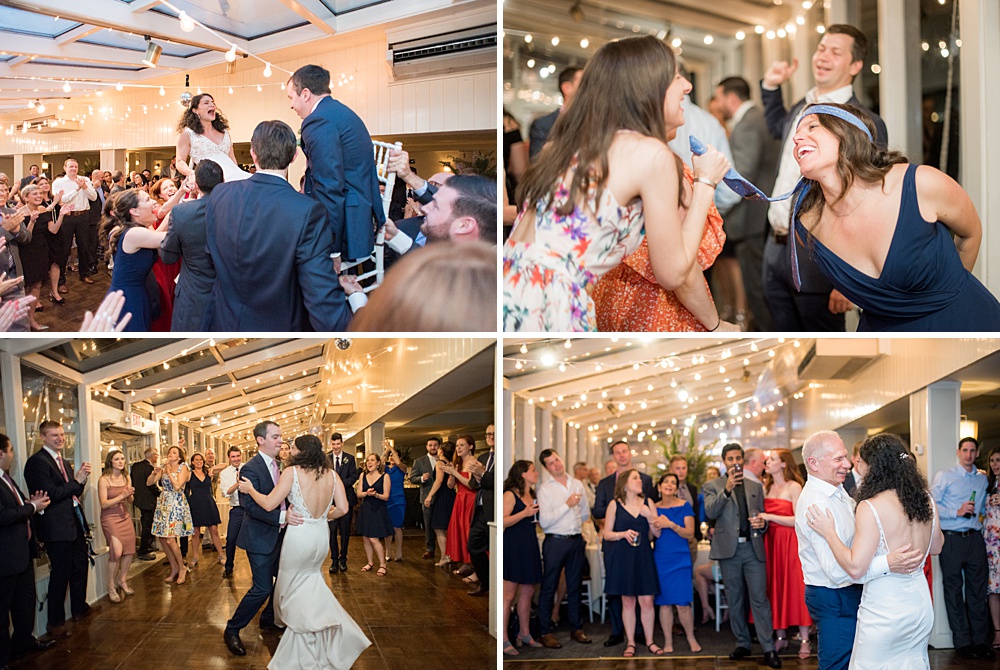 Pictures by Mikkel Paige Photography at the Westchester wedding venue, Crabtree's Kittle House. Family and friends met and talked during their tented cocktail hour and indoor reception dinner, throughout speeches and dancing to a Hank Lane live band. The couple had a purple palette for decorations. #mikkelpaige #westchestervenue #westchesterphotography #crabtreeskittlehouse #summerwedding #receptionspace #eventreception #purplewedding #purplepalette