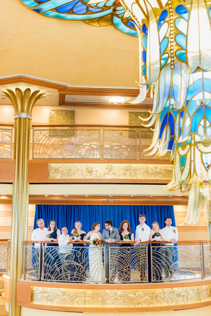 Disney Cruise Line destination wedding photos on Castaway Cay and the Disney Dream ship by Mikkel Paige Photography. This fairy tale wedding make the bride and groom's dream come true to get married in a fun location, spotlighting their love for the brand. #mikkelpaige #disneywedding #disneyfairytalewedding #disneycruiseline #disneycruiselinewedding #disneydream #cruisewedding