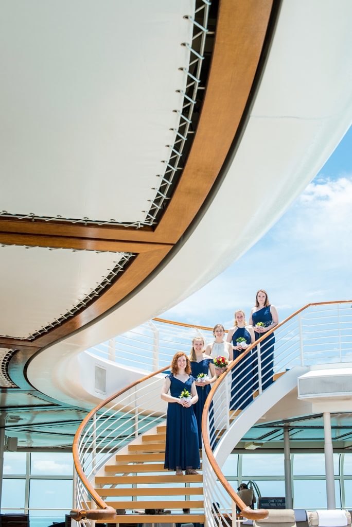 Disney Cruise Line destination wedding photos on Castaway Cay and the Disney Dream ship by Mikkel Paige Photography. This fairy tale wedding make the bride and groom's dream come true to get married in a fun location, spotlighting their love for the brand. #mikkelpaige #disneywedding #disneyfairytalewedding #disneycruiseline #disneycruiselinewedding #disneydream #cruisewedding #velvetringbox