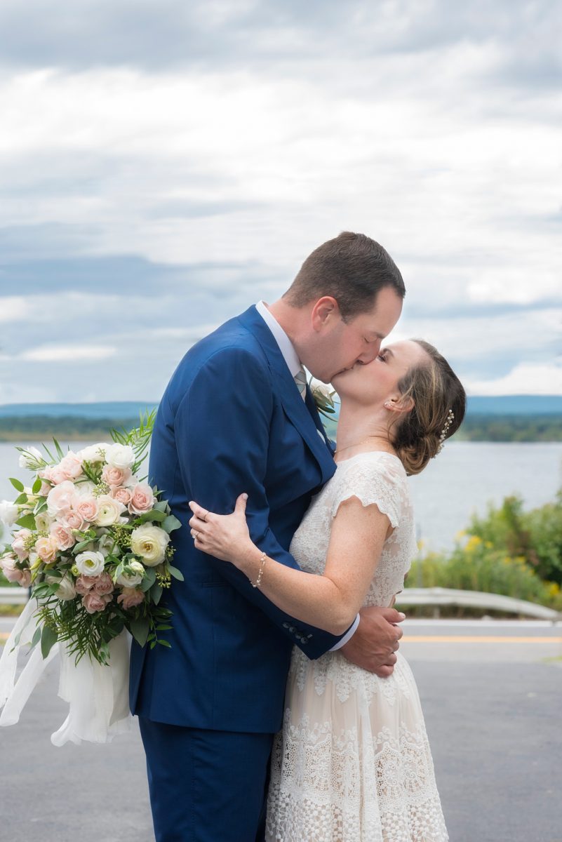 Saratoga Springs waterfront wedding photos by Mikkel Paige Photography. The bride and groom created a venue from a rental property and had an "at home" style celebration at a lakehouse. #SaratogaSprings #lakefrontwedding #lakewedding #mikkelpaige 