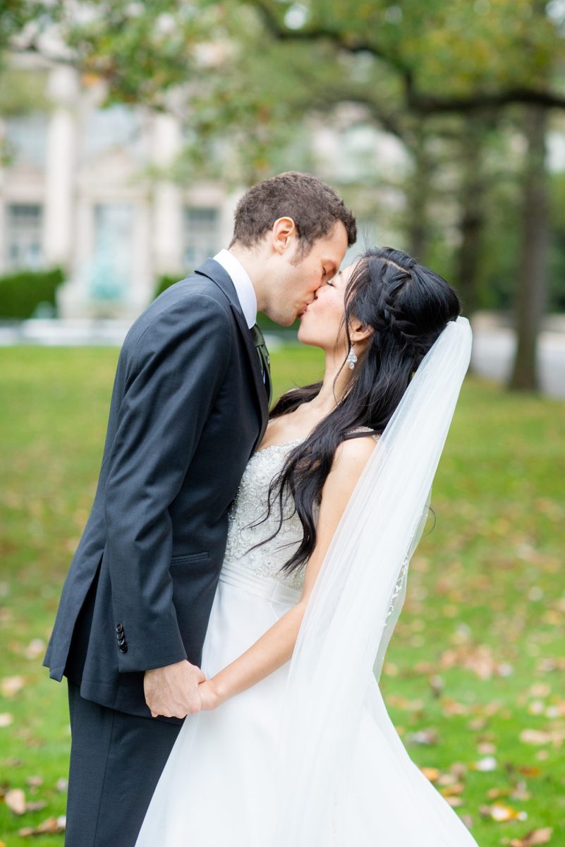 NYC wedding photos just outside Manhattan at New York Botanical Garden in the Bronx. This beautiful venue is great for an outdoor ceremony and indoor reception. Pictures by Mikkel Paige Photography. #NYCweddingvenue #NYCwedding #BronxBotanicalGarden #NYBotanicalGarden #mikkelpaige