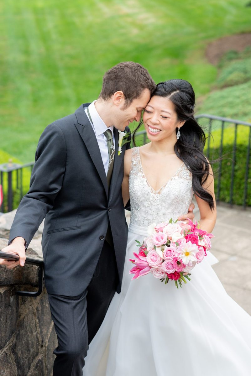 NYC wedding photos just outside Manhattan at New York Botanical Garden in the Bronx. This beautiful venue is great for an outdoor ceremony and indoor reception. Pictures by Mikkel Paige Photography. #NYCweddingvenue #NYCwedding #BronxBotanicalGarden #NYBotanicalGarden #mikkelpaige