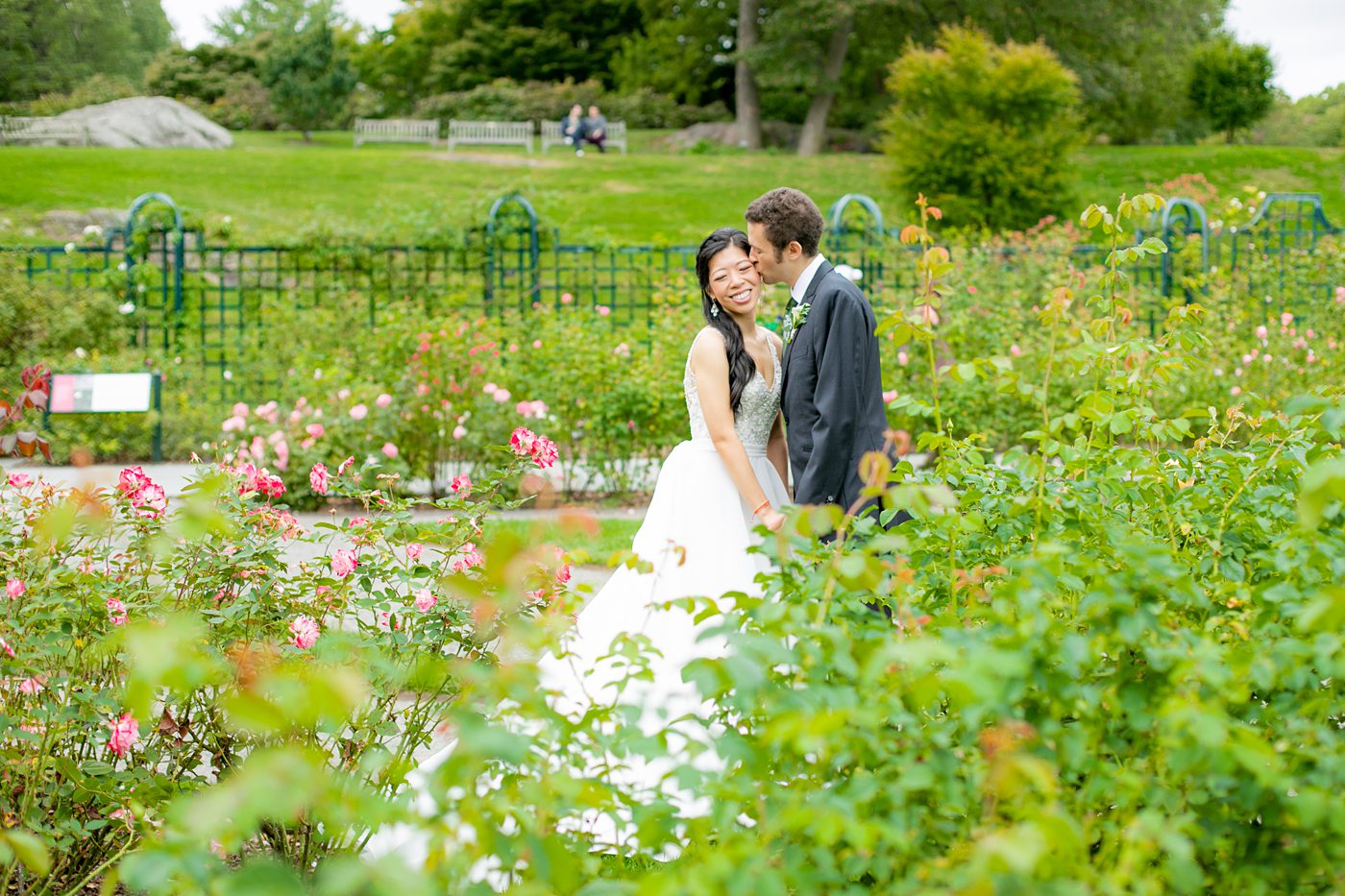 NYC wedding photos just outside Manhattan at New York Botanical Garden in the Bronx. This beautiful venue is great for an outdoor ceremony and indoor reception. Pictures by Mikkel Paige Photography. #NYCweddingvenue #NYCwedding #BronxBotanicalGarden #NYBotanicalGarden #mikkelpaige