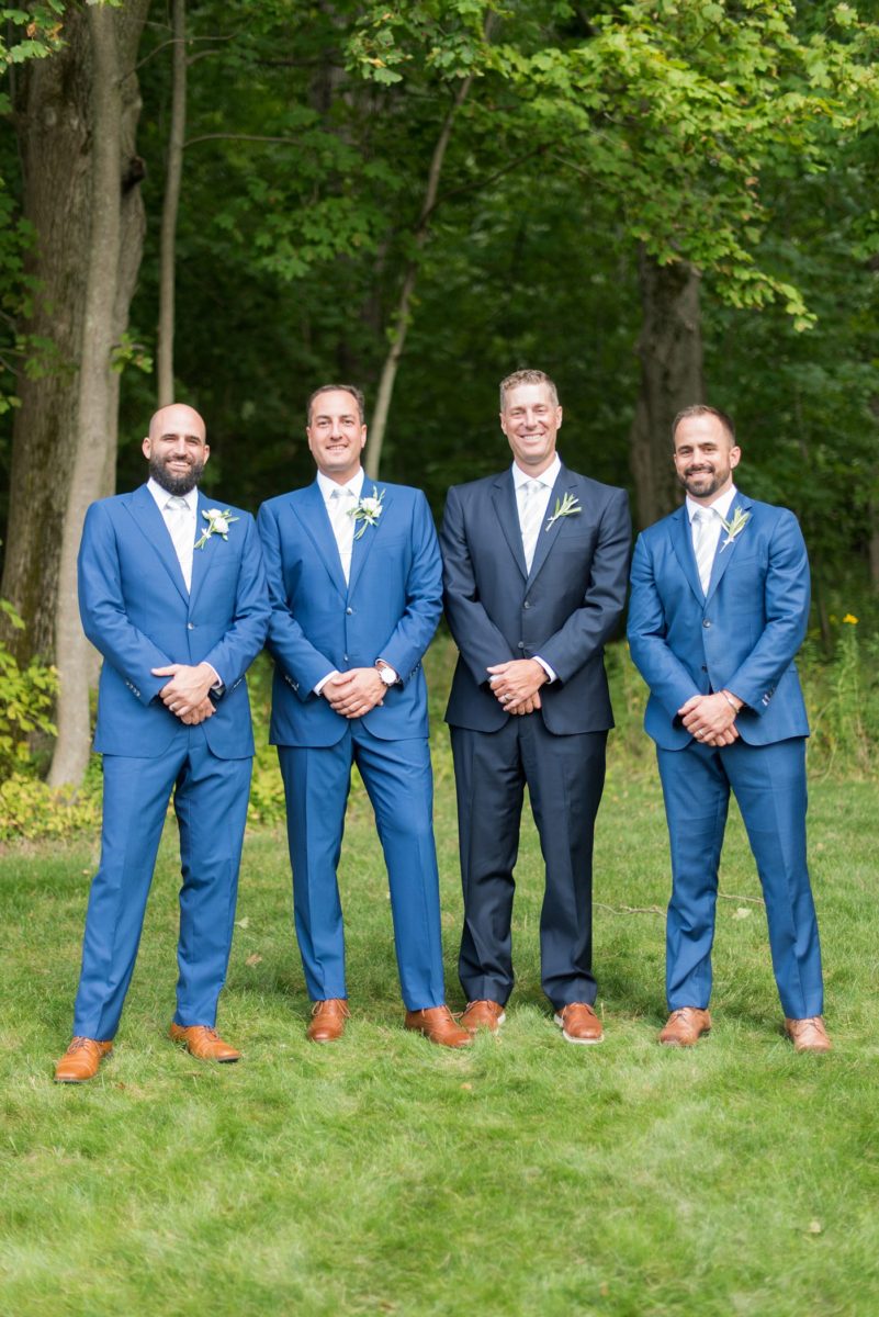 Saratoga Springs destination wedding photos in upstate New York by Mikkel Paige Photography, NY wedding photographer. The groomsmen wore navy blue suits and bridesmaids wore pink gowns. #mikkelpaige #saratogaspringswedding #destinationwedding #pinkbridesmaids #bluesuits