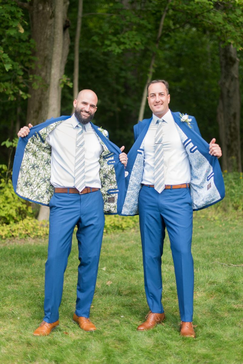 Saratoga Springs destination wedding photos in upstate New York by Mikkel Paige Photography, NY wedding photographer. The groomsmen wore navy blue suits and bridesmaids wore pink gowns. #mikkelpaige #saratogaspringswedding #destinationwedding #pinkbridesmaids #bluesuits