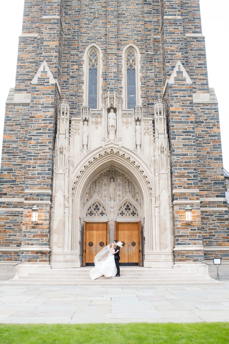 Photos of a bride and groom at Duke Chapel, in Durham North Carolina, by Mikkel Paige Photography. #mikkelpaige #dukechapel #DukeWedding #durhamweddingphotographer