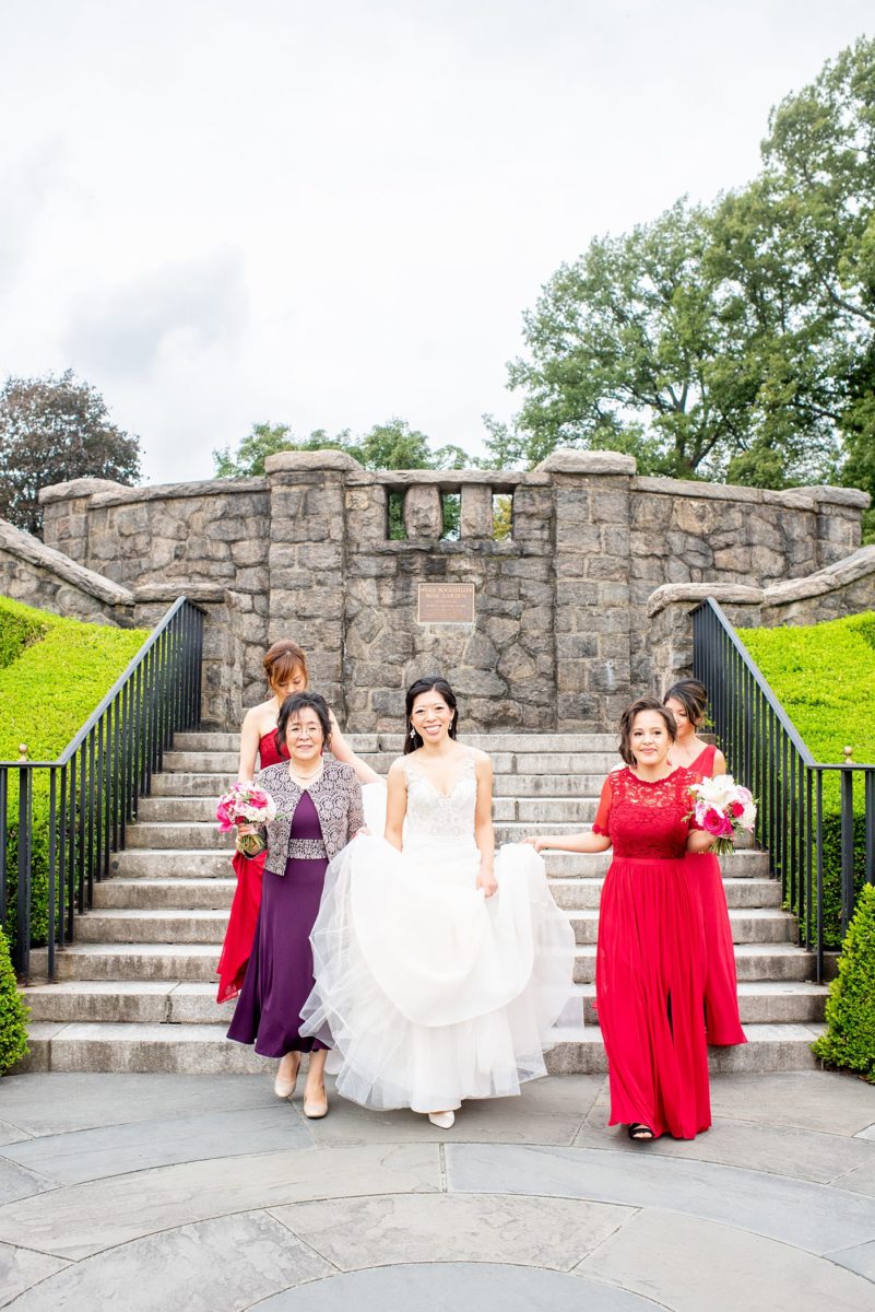 New York Botanical Garden wedding photos by Mikkel Paige Photography. After the couple's engagement photoshoot in Manhattan I was so excited for their fall wedding near the Conservatory at the Terrace Room, at this NYC venue. #mikkelpaige #nybg #newyorkbotanicalgardenwedding #asianbride #NYBotanicalGarden #Bronxwedding #newyorkcityweddingvenues