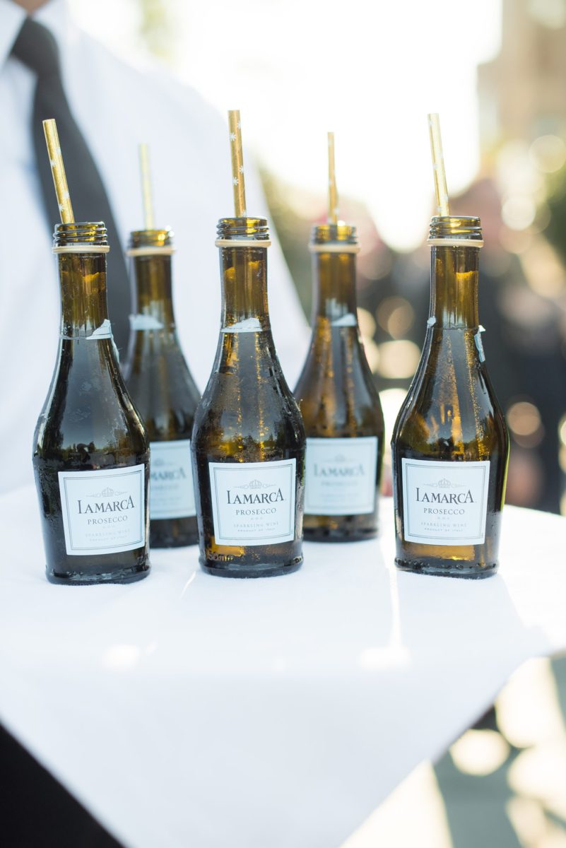 Photos by Mikkel Paige Photography at Waveny House wedding venue in New Canaan, Connecticut. This beautiful venue has an outdoor garden for the ceremony and indoor historic home for the reception. Mini champagne bottles were served to guests as they entered cocktail hour and the reception. #mikkelpaige #wavenyhouse #wavenyhousewedding #connecticutweddingvenue #connecticutweddingphotographer #weddingreception #cocktailhour #outdoorwedding #historichomewedding #prosecco #minichampagnebottles