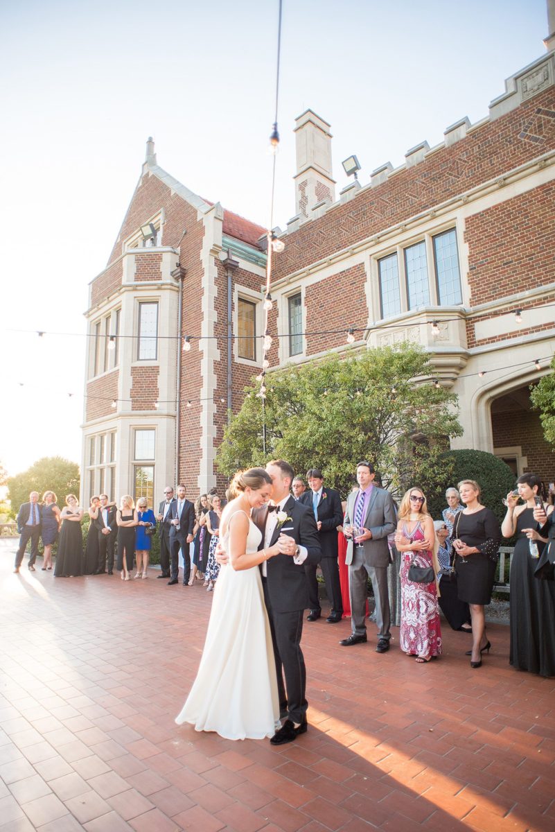 Waveny House wedding venue in New Canaan, Connecticut. Photos by Mikkel Paige Photography. This beautiful venue has an outdoor garden for the ceremony and indoor historic home for the reception. #mikkelpaige #wavenyhouse #wavenyhousewedding #connecticutweddingvenue #firstdance #connecticutweddingphotographer #weddingreception