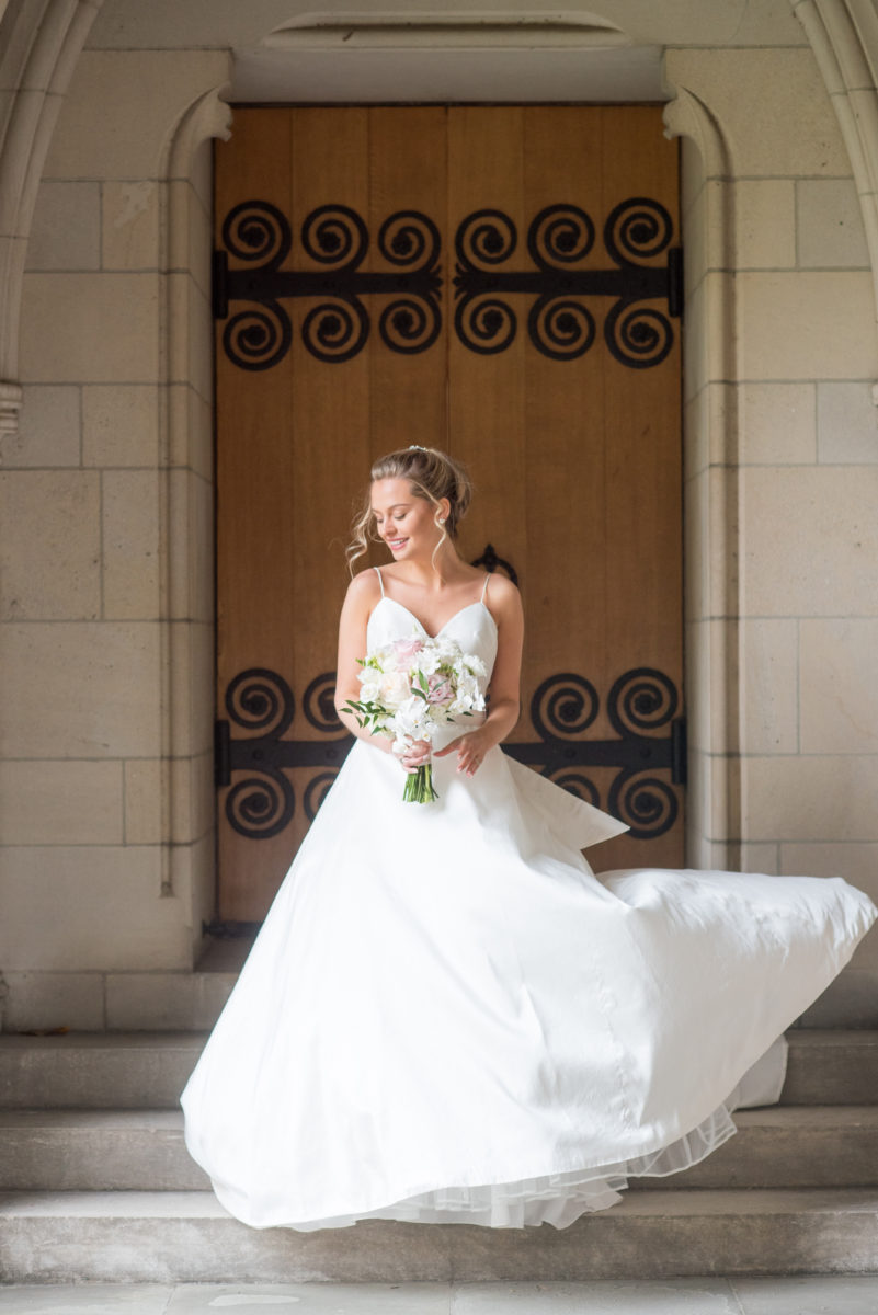 Wedding photographer Mikkel Paige Photography captures a ceremony at Duke Chapel and reception at The Rickhouse, a beautiful downtown venue in Durham, North Carolina. #durhamweddingphotographer #DukeChapelWedding #DurhamWeddingNorthCarolina #DurhamWeddingPhootgrapher #MikkelPaige #bridestyle