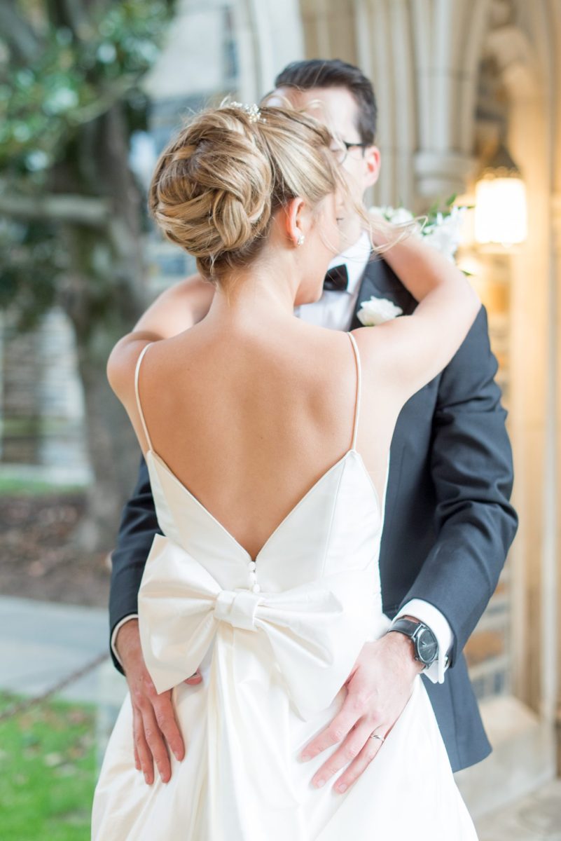 Wedding photographer Mikkel Paige Photography captures a ceremony at Duke Chapel and reception at The Rickhouse, a beautiful downtown venue in Durham, North Carolina. #DukeChapelWedding #DurhamWeddingNorthCarolina #DurhamWeddingPhotographer #MikkelPaige