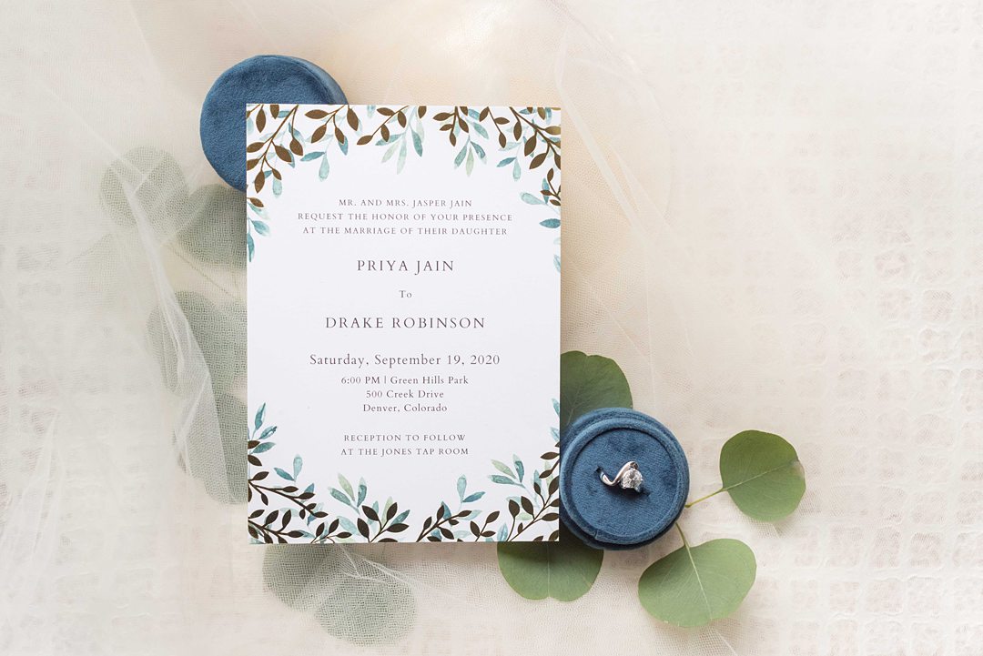 Wedding stationery offered by Zola photographed by Mikkel Paige Photography.