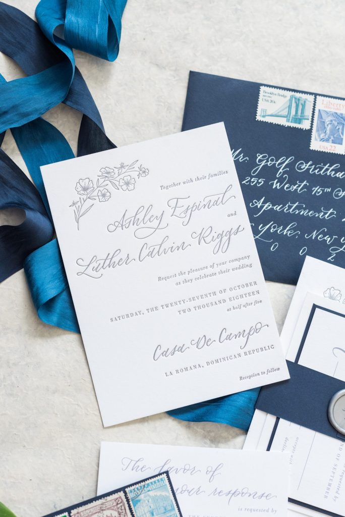 Casa de Campo wedding photos of the stationery suite in the Dominican Republic by Mikkel Paige Photography.
