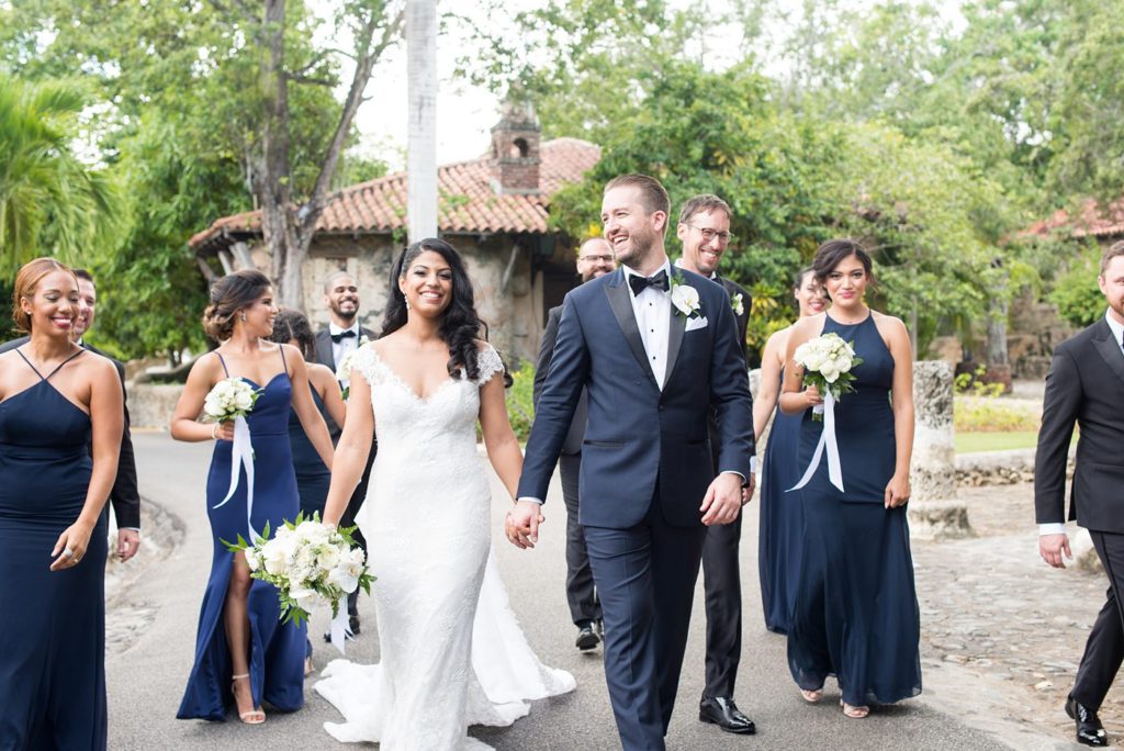 Casa de Campo wedding photos in the Dominican Republic with outdoor ceremony. Pictures of the bride, groom and wedding party at the luxurious, tropical venue by Mikkel Paige Photography.