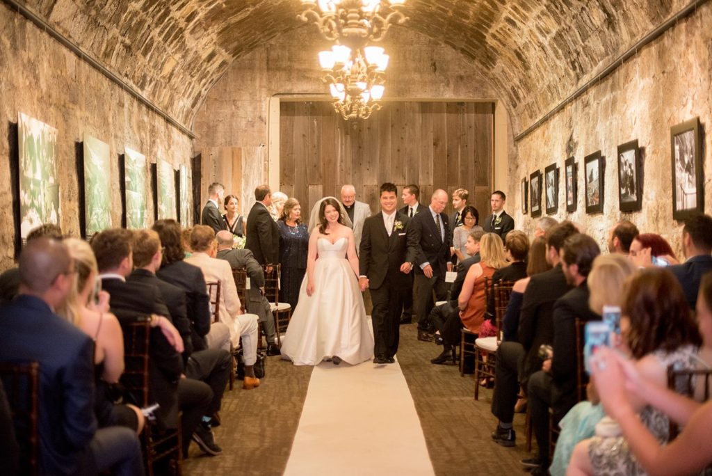 A destination wedding picture of the ceremony at a California winery in Los Gatos called Testarossa. Photos by Mikkel Paige Photography.