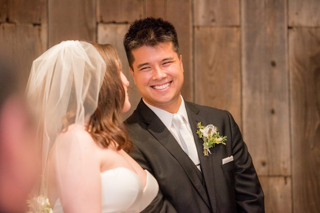 A destination wedding picture of the ceremony at a California winery in Los Gatos called Testarossa. Photos by Mikkel Paige Photography.