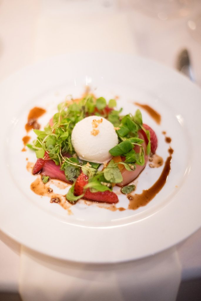 A destination wedding reception dinner at a California winery in Los Gatos called Testarossa. Photos by Mikkel Paige Photography.