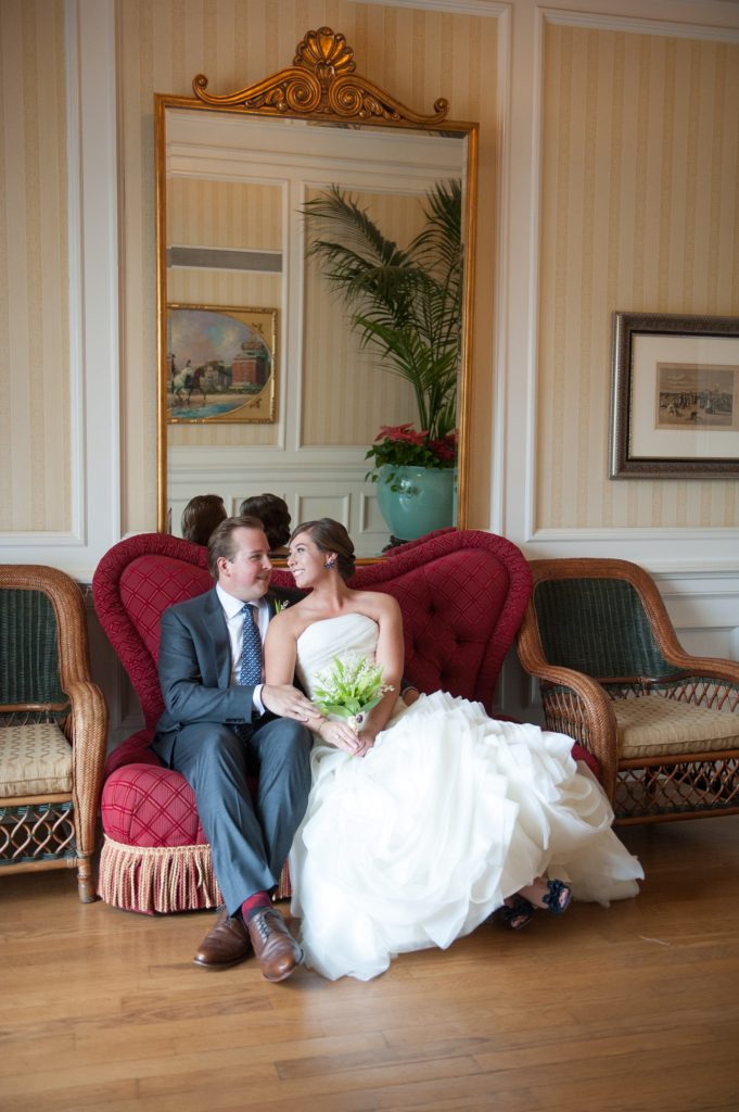 Walt Disney World wedding photographer capturing the bride and groom at the Boardwalk hotel. This destination wedding was photographed by Mikkel Paige Photography.
