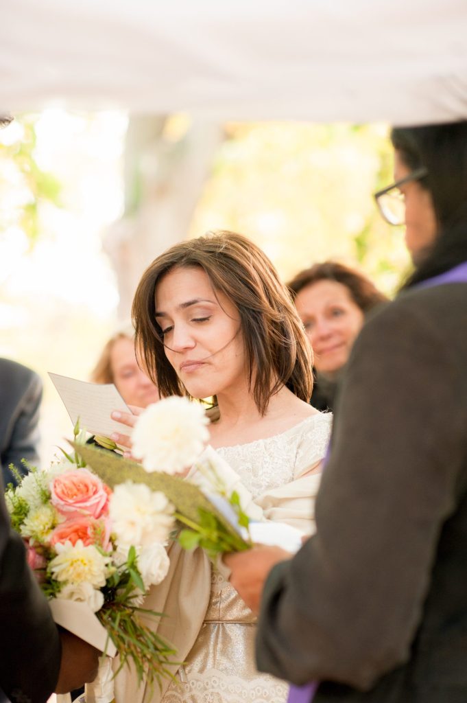 A small Brooklyn wedding elopement in NYC during Fall. Photos by Mikkel Paige Photography with a ceremony held at Fort Greene Park.