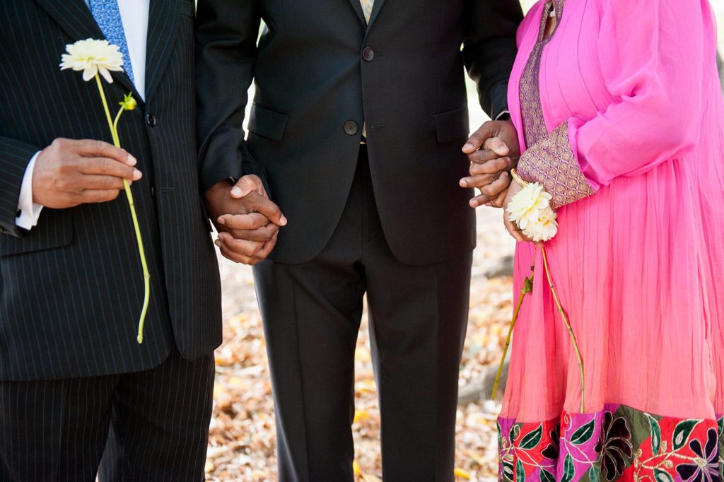 A small Brooklyn wedding elopement in NYC during Fall. Photos by Mikkel Paige Photography with a ceremony held at Fort Greene Park.