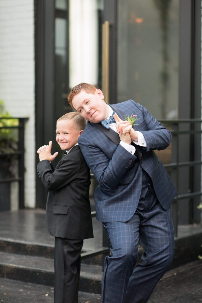A 501 Union wedding with photos by Mikkel Paige Photography of the bride and her ring bearer