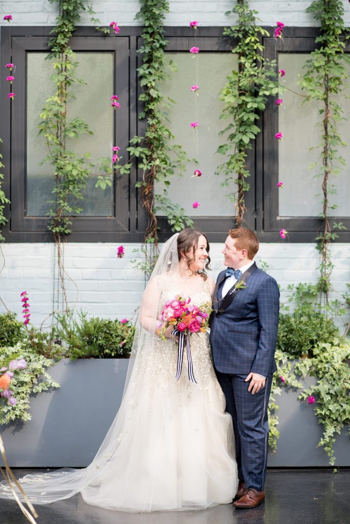 A 501 Union wedding with photos by Mikkel Paige Photography of the two brides in a same sex wedding.