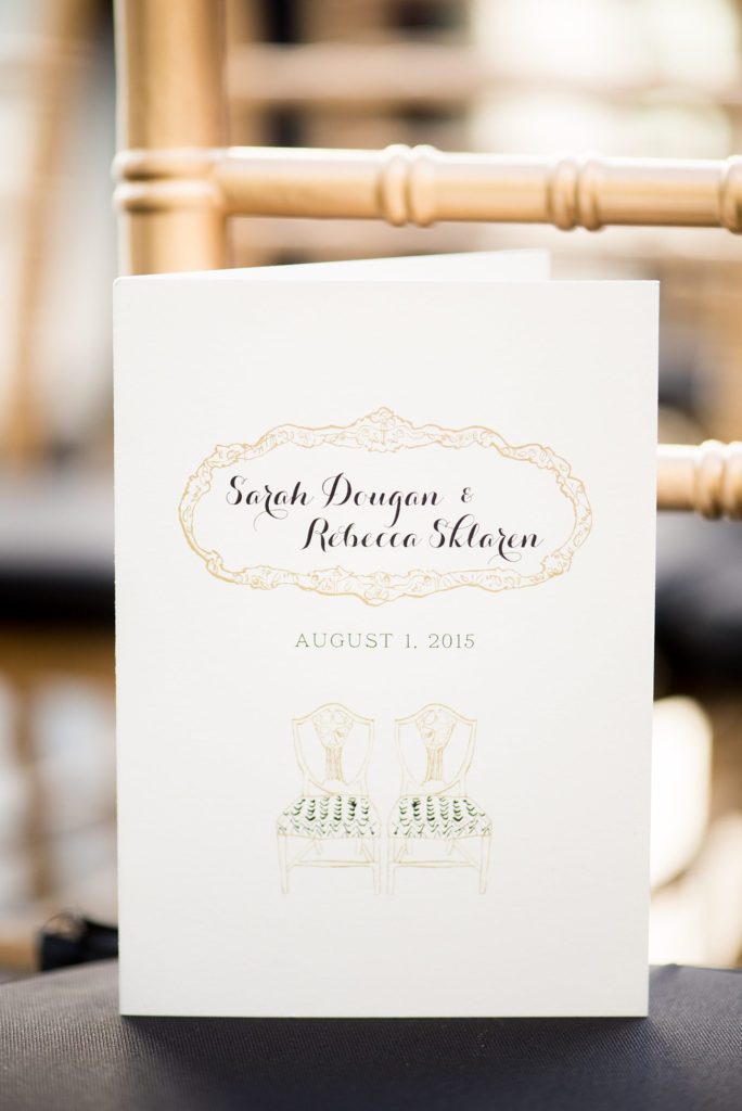 A 501 Union wedding with photos by Mikkel Paige Photography of the ceremony program.