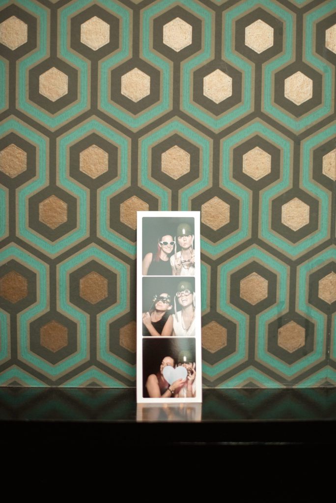 A picture of a photo strip from a photobooth during a 501 Union wedding reception. Images by Mikkel Paige Photography.