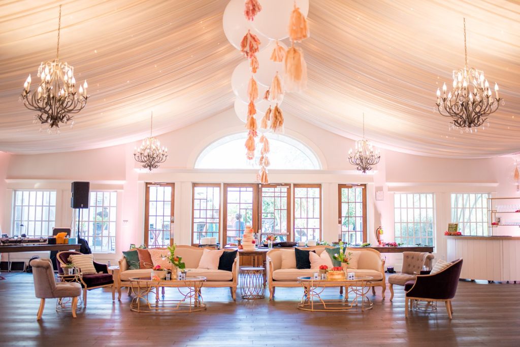 Fuquay-Varina wedding at Highgrove Estate in North Carolina with photos by Mikkel Paige Photography. Planning by A Southern Soiree. Lounge furniture rentals from Greenhouse Picker Sisters.