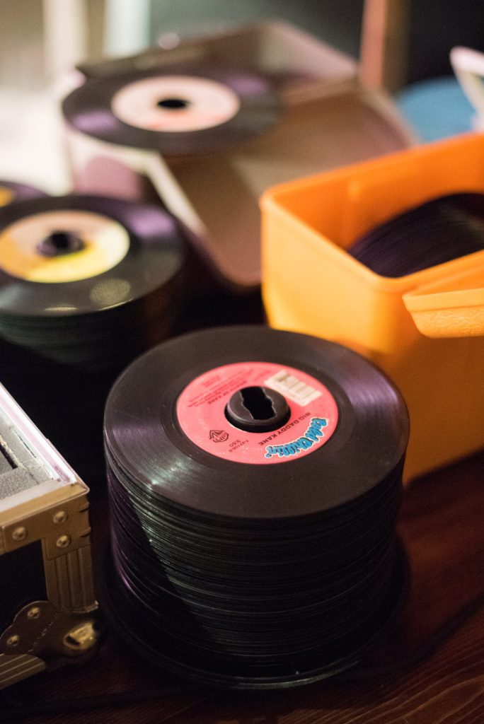 Fuquay-Varina wedding at Highgrove Estate in North Carolina with photos by Mikkel Paige Photography. A DJ played music from real records for the reception.