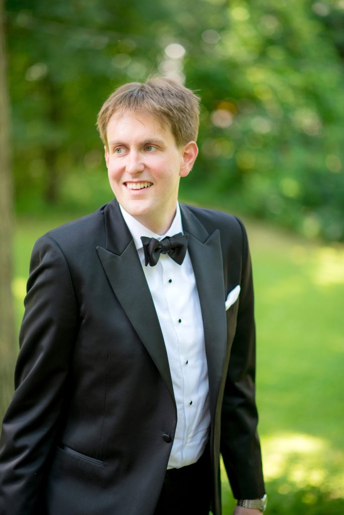 Photo of the groom by Mikkel Paige Photography at his Hudson Valley wedding in upstate New York. Planning by The Union Studio.