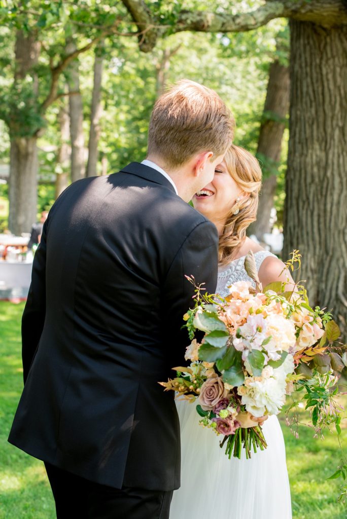 Photo of the bride and groom by Mikkel Paige Photography at their Hudson Valley wedding in upstate New York. Planning by The Union Studio.