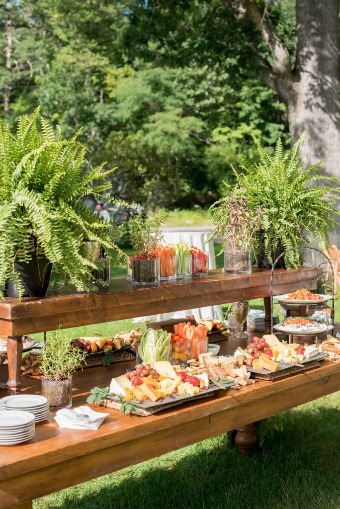 Outdoor cocktail hour at a Hudson Valley Wedding with photos by Mikkel Paige Photography.