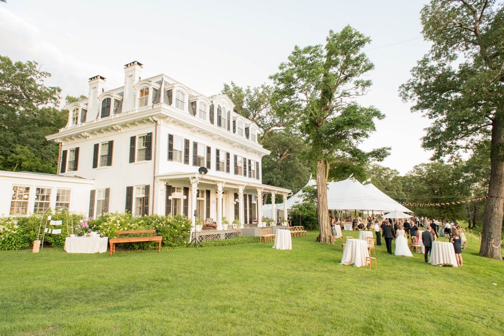 An overview of Southwood Estate in the Hudson Valley during a summer wedding, captured by Mikkel Paige Photography.